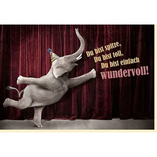 Gutsch Verlag Lustige Geburtstagskarte Retro - Witziger Elefant mit Spruch, Humorvolle Überraschung für Party & Feier, Spaßgarantie für jeden Anlass - mit Umschlag