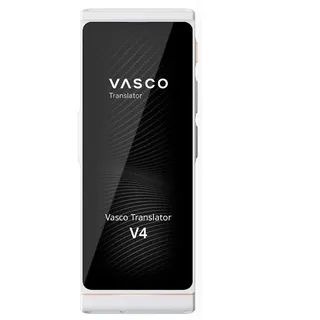 Vasco Electronics Vasco Translator V4 | Übersetzungsgerät | Übersetzt lebenslang gratis | 108 Sprachen | Spracheingabe und Sprachausgabe | Foto Übersetzer | Farbe: Pearl White