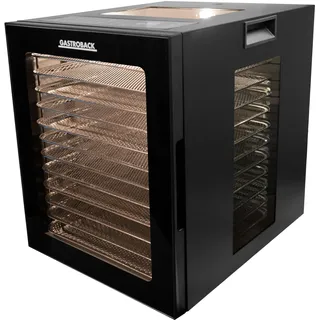 GASTROBACK #46605 Design Dörrautomat Vision Pro, mit großen Panoramafenstern, modernes Edelstahl-Design, 10 Programme, 12 Etagen, 850 Watt, Schwarz