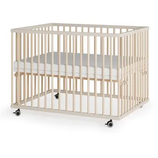 Sämann Laufgitter, XXL Matratze SleepPlus sahara dust/natur Premium Kollektion – Gr.: 75x100 cm,