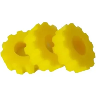 CPF-1500 / GPF-1500 / TFP 5000 Teichfilter Schwämme – Ersatz Filtermedien, Filtermatten für Teichfilter, Filterschwämme (3 x Gelb Fein, Ø 185 mm)