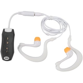 Wasserdichter Schwimm-MP3-Player, IPX8 8G-Speicher-Schwimm-Headset mit Gummibeschichtung, USB-Musik-Player mit Kopfhörer, Zum Schwimmen, Tauchen, Laufen, Radfahren (Black)