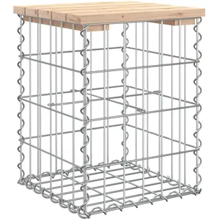 vidaXL Gartenbank aus Gabionen 33x31x42 cm Massivholz Kiefer