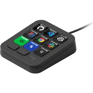 Logitech MX Keypad, programmierbares Makro-Pad - Graphit | Für Entwickler 9 LCD-Tasten, app-spezifische Profile für VS Code, GitHub Copilot, Automatisierung, USB-C, Windows, macOS
