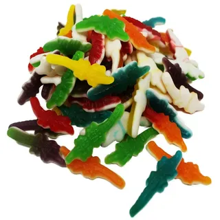 Fruchtgummi Bären & Co. Süßigkeit, Fruchtgummi Krokodile mit weichem Schaumzuckerboden Halal 175g