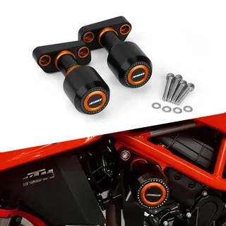 Modeer Motorrad Sturzpads Kompatibel mit DUKE 390 2024 2025 Rahmen Slider Sturzschutz Produkt Aufwertung duke 390 390duke zubehör (390-orange)