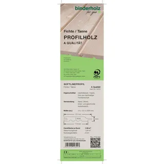 kahrs gmbh Profilholz Fichte Tanne A-Sortierung Softline 200 x 12,1 cm 14 mm