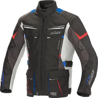 BÜSE Lago Pro Textiljacke Schwarz/Rot/Blau 3XL