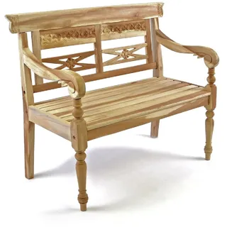 VCM Gartenbank 80 x 40 x 34 cm Braun