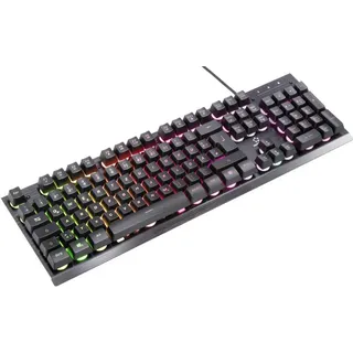 Renkforce RF-GMK-250 USB Gaming-Tastatur Deutsch, QWERTZ Schwarz Beleuchtet