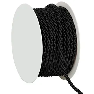 Kordel, schwarz, 4 mm, 10 m