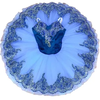 Kuteng Professionelles Ballett Tutu Mädchen Platte Pfannkuchen Tutu Ballerina Partykleid Ballett Tanzkostüm,Blau,160CM