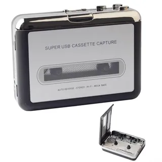 Tragbarer Kassettenspieler, Kassettenspieler, klassischer automatischer Rückwärts-Kassettenspieler & MP3-Konverter, Kassetten auf MP3