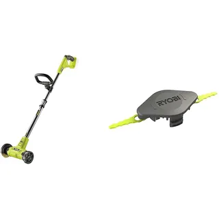 RYOBI 18 V ONE+ Akku-Fugenreiniger RY18PCA-0 & Doppelt gezackter Klingenkopf für RAC155 Edger Schwarz