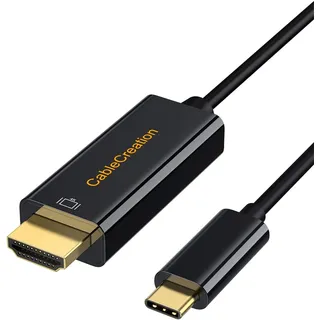 CableCreation USB-C auf HDMI Kabel 1.8M, 4K USB Typ C auf HDMI Kabel(Thunderbolt 3/4), USB C HDMI Adapter für Galaxy S22/S20, MacBook Pro/Air 2020, iPad Pro 2021/2020, Surface Book 2, XPS 15.usw