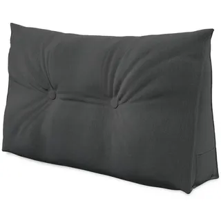 eloneo Rückenkissen – Keilkissen fürs Bett & Sofa, abnehmbarer Bezug, praktisches Seitenfach Handy 1 St Kissen