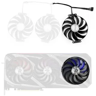 SISS Grafikkarten Lüfter 95mm für ASUS ROG Strix RTX 3080 Ti 3070 3060 Ti 3070 Ti 3080 3090 RX 6900 XT 6700 XT 6800 GPU Card Cooler Fan, Video Card Cooling Fan (Rechts)