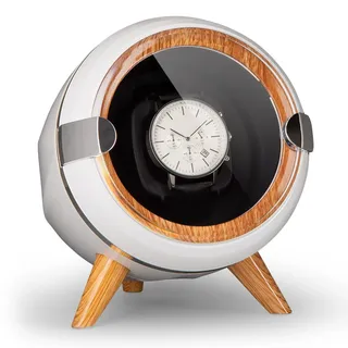 Klarstein Automatik-Uhrenbeweger für Herren & Damen, Watch Winder Mit Holz-Look, 4 TPD & 3 Rotationen, Leiser Beweger für 1 Automatikuhr
