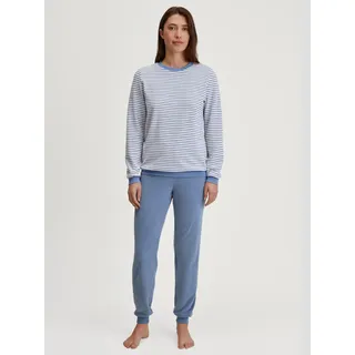 CALIDA Soft Dreams Bündchen-Pyjama Damen, Frottee-Qualität, aus Baumwollmix - 44-46