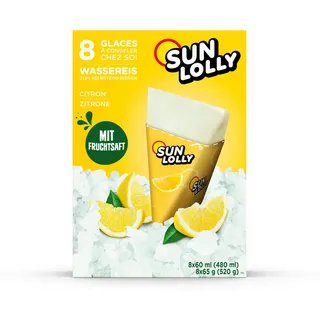 Sun Lolly Wassereis Zitrone 8er
