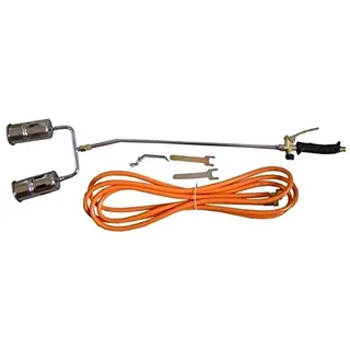 MP-Store Brenner - 110KW Profi doppel Gasbrenner Dachbrenner Abflammgerät Unkrautvernichter Brenner in Orange, Metall