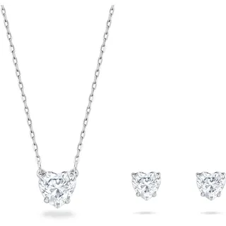 Stilla Attract Set, Herz, Weiß, Rhodiniert | OS