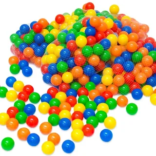 LittleTom Bällebad Bälle 5,5 - 200 Bunte Kunststoffbälle Kinder Baby Spielbälle Spielzeug