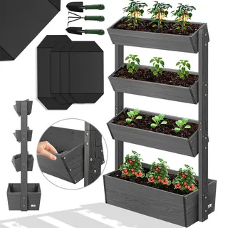 Kesser Hochbeet mit Etagen 60 x 30 cm Grau