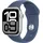 GPS + Cellular 42 mm Aluminiumgehäuse silber Sportarmband denim M/L