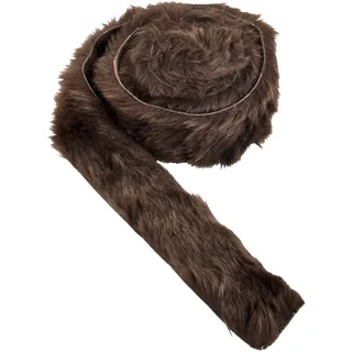 Dadeldo Living & Lifestyle Fellband Tischband Kunstfell Xmas Weihnachten Dekoband Dekoration (Braun)