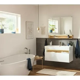 Camargue Nature Badmöbel-Set NA102  (100 cm, Weiß, 1 Hahnloch)