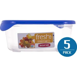 Curver Frischhaltedose rechteckig transparent/blau 1 l
