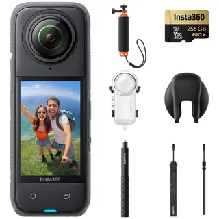 Insta360 X4 Unsichtbares Tauch-Bundle – wasserdichte 8K 360°-Action-Cam, 4K Weitwinkelvideos, Unsichtbarer Selfie-Stick, Abnehmbarer Linsenschutz, 135 min Akkulaufzeit, KI-Bearbeitung, Stabilisierung