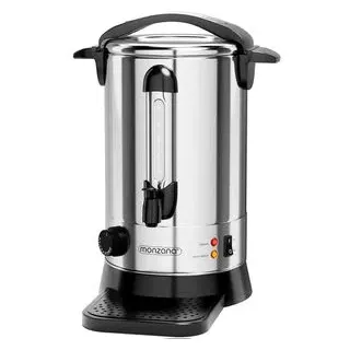 monzana Einkochautomat 100991, 950 Watt, silber, Glühweinkocher, mit Zapfhahn, Edelstahl, 6,8 Liter