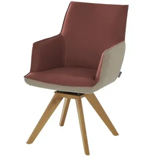 KOINOR Armlehnstuhl Leder  Schwof ¦ rot ¦ Maße (cm): B: 57 H: 90 T: 66.0