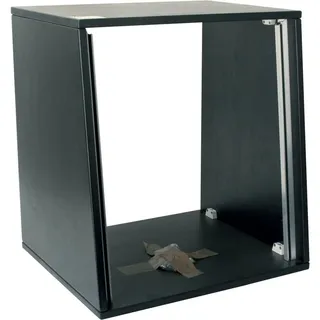 MUSIC STORE Musikinstrumentenständer, (Studiorack 12HE Birke MP Bausatz Schwarzlack 7° Schräg Studio Rack, Studiomöbel, Studio Racks), Studiorack, 12HE Birke MP Bausatz, Studio Rack