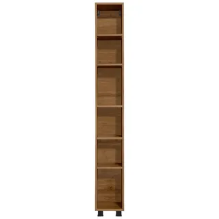WELLTIME Hochschrank WELLTIME "Trento, Badmöbel, Badregal, Regal, Breite 25 cm", braun (wotaneiche), B:25cm H:180cm T:25cm, Schränke, Hochschrank, Standregal, Badezimmer-Regal, für viel Stauraum