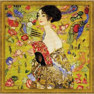 Riolis Stickpackung - Lady with Fan - Klimt, OSFA