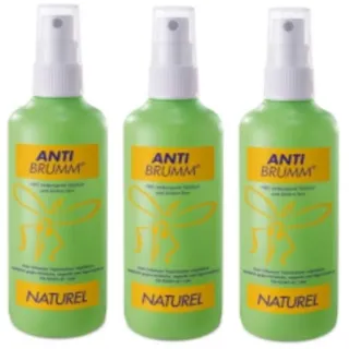 AntiBrumm NATUREL Pumpzerstäuber Sparset 3x75 ml, Ab 1 Jahr geeignet, Hält wirkungsvoll Stechmücken und Zecken fern. Auch tropische Mücken und Tigermücken. GRATIS Zeckenzange