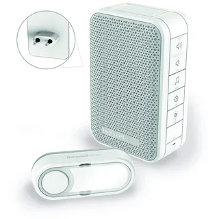 HONEYWELL HOME Funkgong-Set DC313SP2 IP55 bis 150 m Grau/Weiß