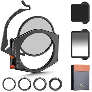 K&F Concept Nano X-PRO Rechteckfilter Set Square Filter Set(inkl.95mm CPL Filter+ ND1000+ GND8 Verlaufsfilter+ Filterhalter+ 4er Adapterringe)