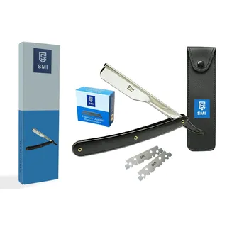 SMI Rasiermesser mit Wechselklinge Barber Rasierer Bart Rasierer Rasier Messer Bartmesser mit 100 Rasierklingen