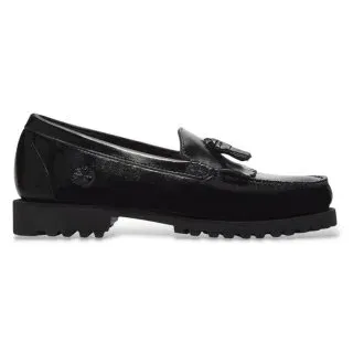 Timberland für Herren. TB0A2MSCW021 Authentic Mokassins aus Leder, schwarz (45 W), Wohnung, Keine, Lässig, Klassisch