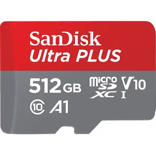 SanDisk Ultra® PLUS microSDXCTM‐UHS‐I‐Karte, Micro-SDXC Speicherkarte, 512 GB, 160 MB/s