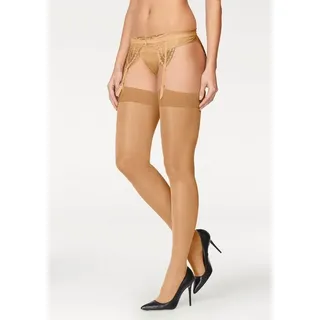 LASCANA Strapsstrümpfe Damen 2x natur Gr.60/62