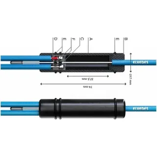 Elvedes Kabelsplitter Universal schwarz