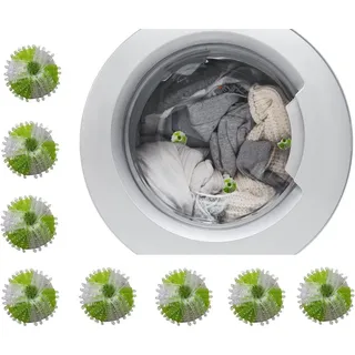 Lissek 8 Stück Waschbälle Fusselbälle Flusenbälle Fusselfänger für Waschmaschinen – Wiederverwendbarer Wäscheball als Tierhaarentferner & Flusenentferner gegen Hundehaare & Katzenhaare