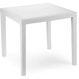 PROGARDEN King Bistrotisch 79 x 79 x 72 cm weiß