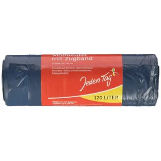 Jeden Tag Müllbeutel mit Zugband, 120 l