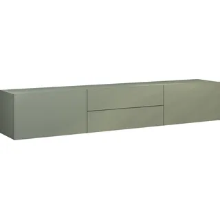 borchardt Möbel Lowboard BORCHARDT MÖBEL "Sophia", grün (salbei), B:200cm H:35cm T:35cm, Spanplatte, Sideboards, Lowboard, Breite 200 cm mit 2 Klappen und 2 Schubkästen, stehend und hängend